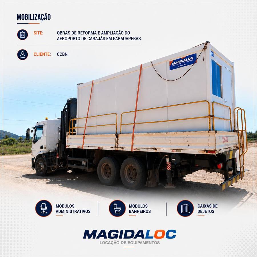 Mobilização de módulo MAGIDALOC para o Aeroporto de Carajás